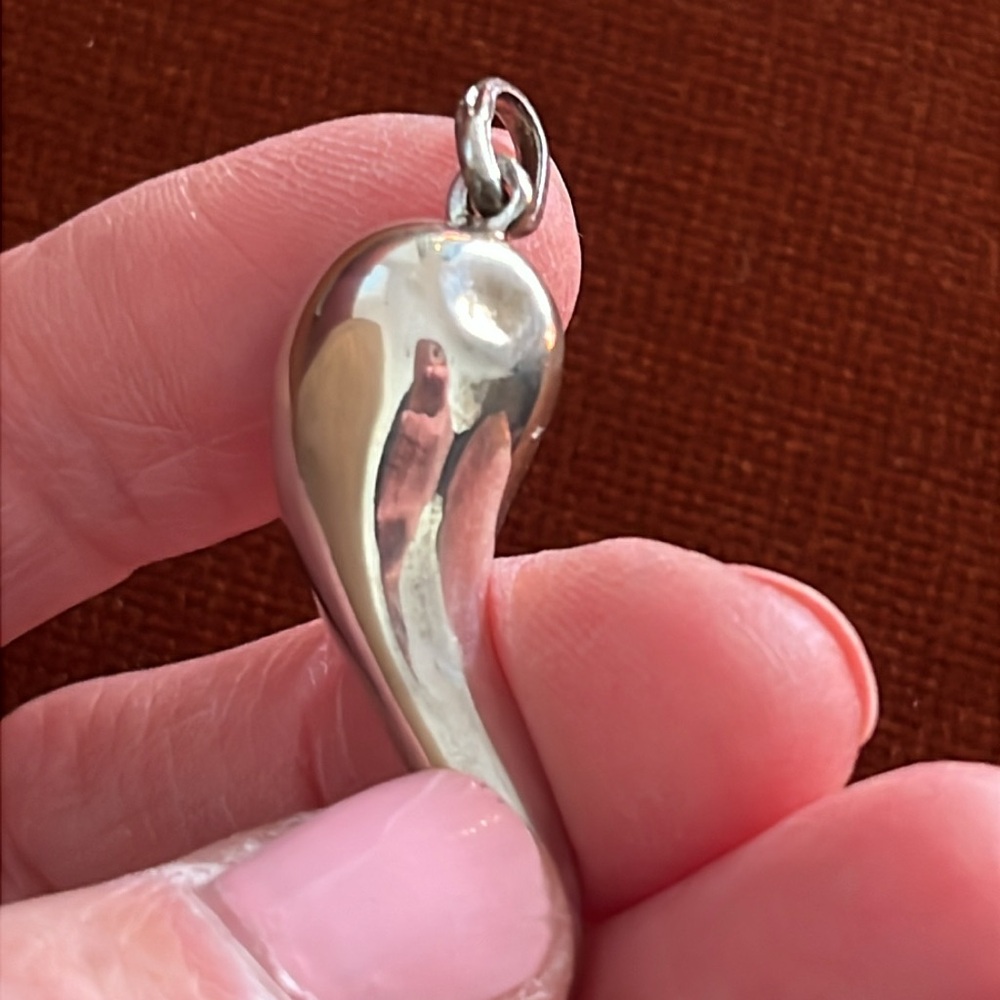 Italian horn Cornicello Silver Pendant - Picture 3 of 3